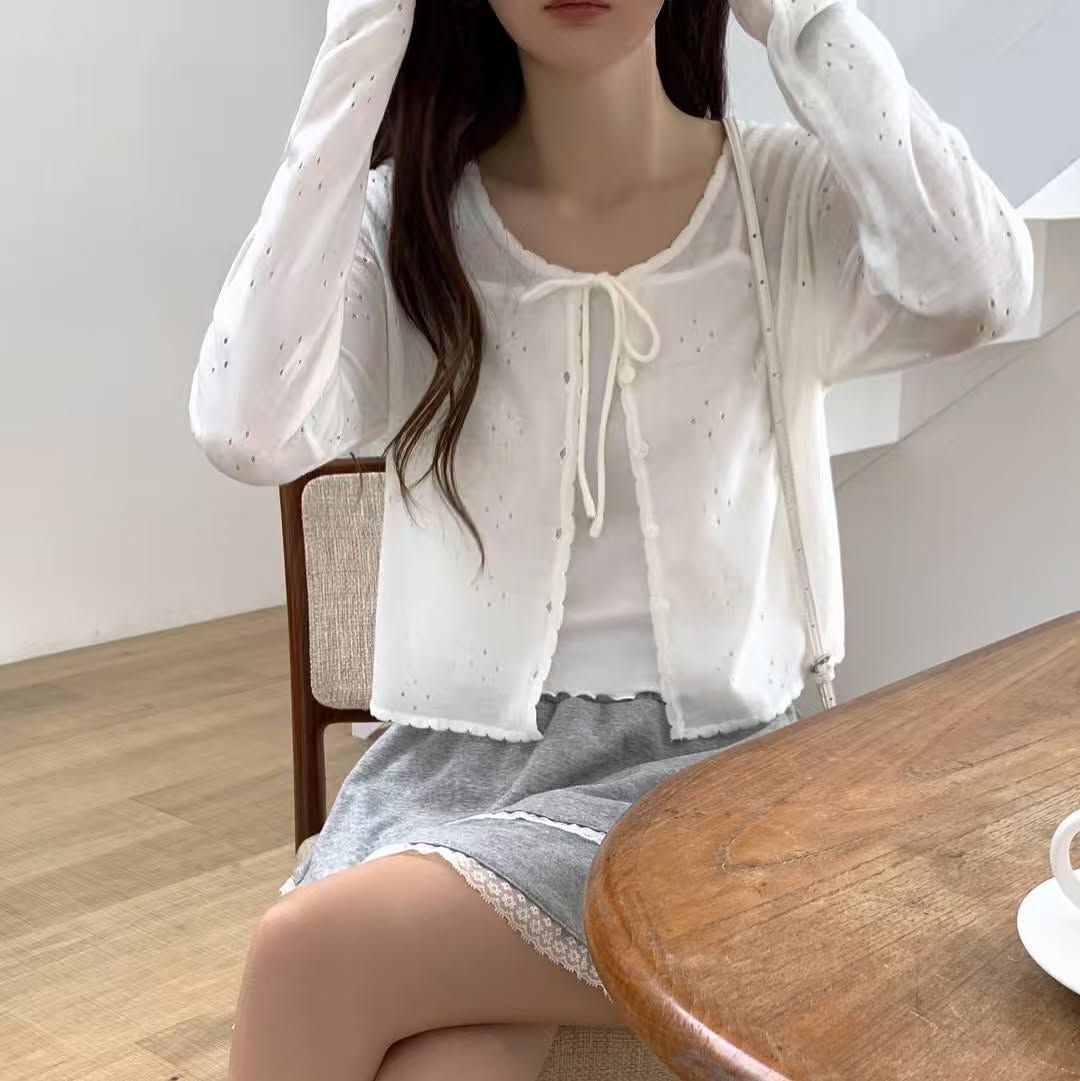 25YR1233 Ribbon Cardigan