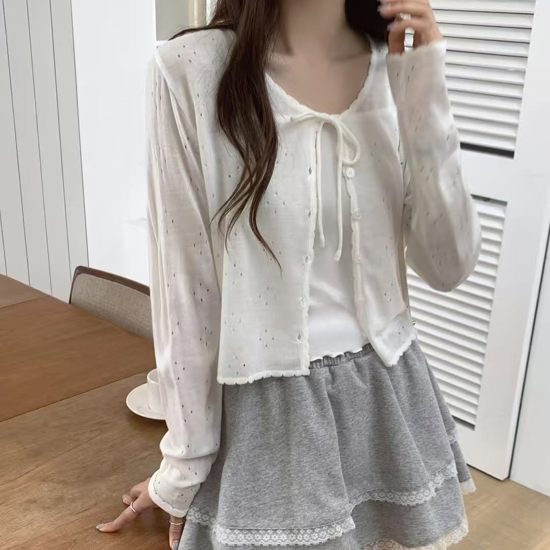 25YR1233 Ribbon Cardigan