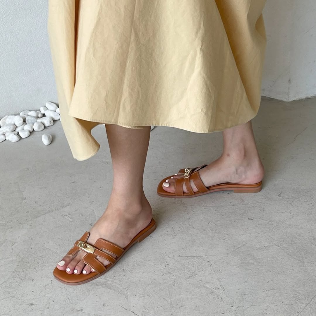 25YR1321 小扣飾拖鞋1cm