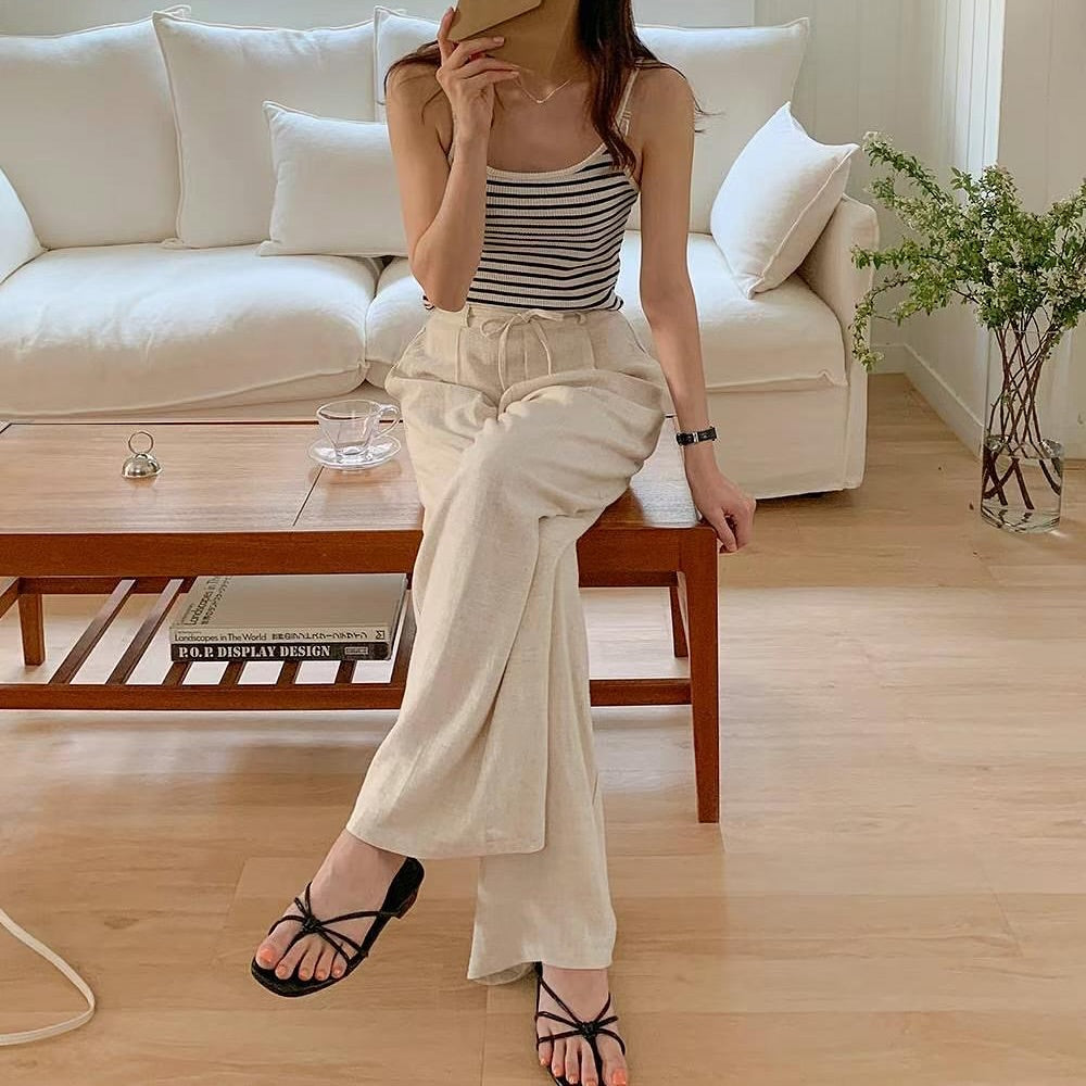 25YR1324 麻質長褲