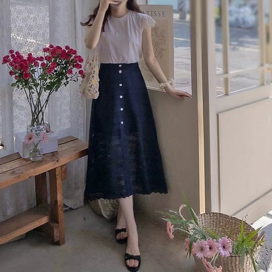 25YR1409 通花半身裙