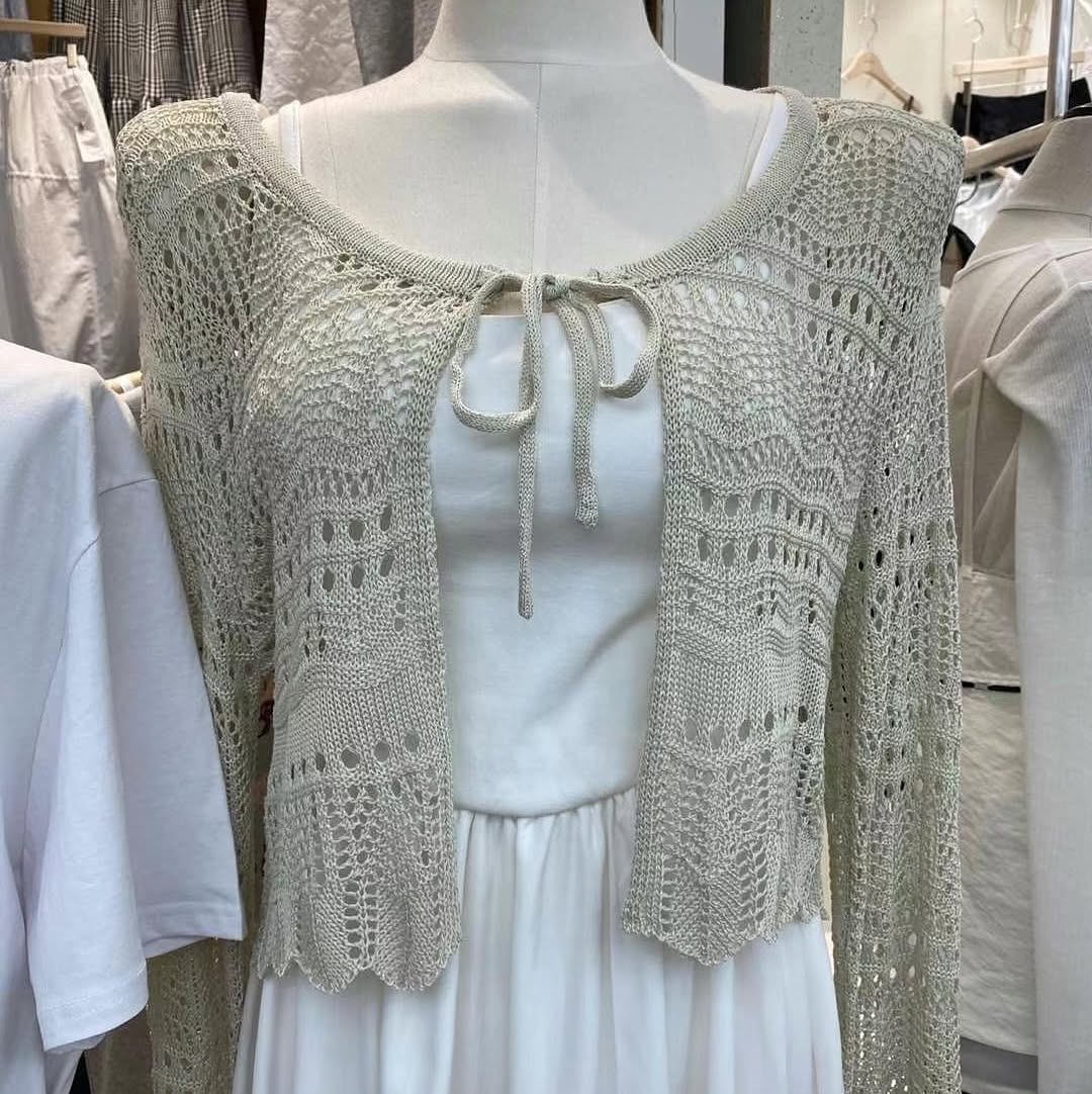 25YR1410 Ribbon Cardigan