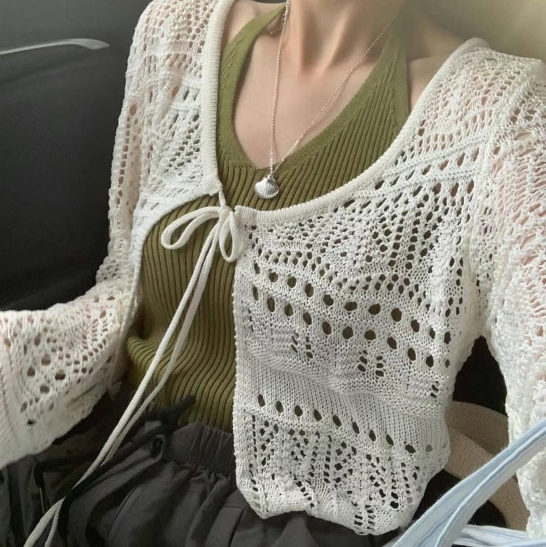 25YR1410 Ribbon Cardigan