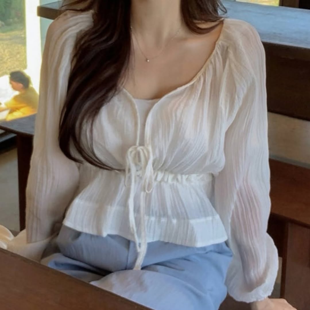 25YR1607 Ribbon Blouse