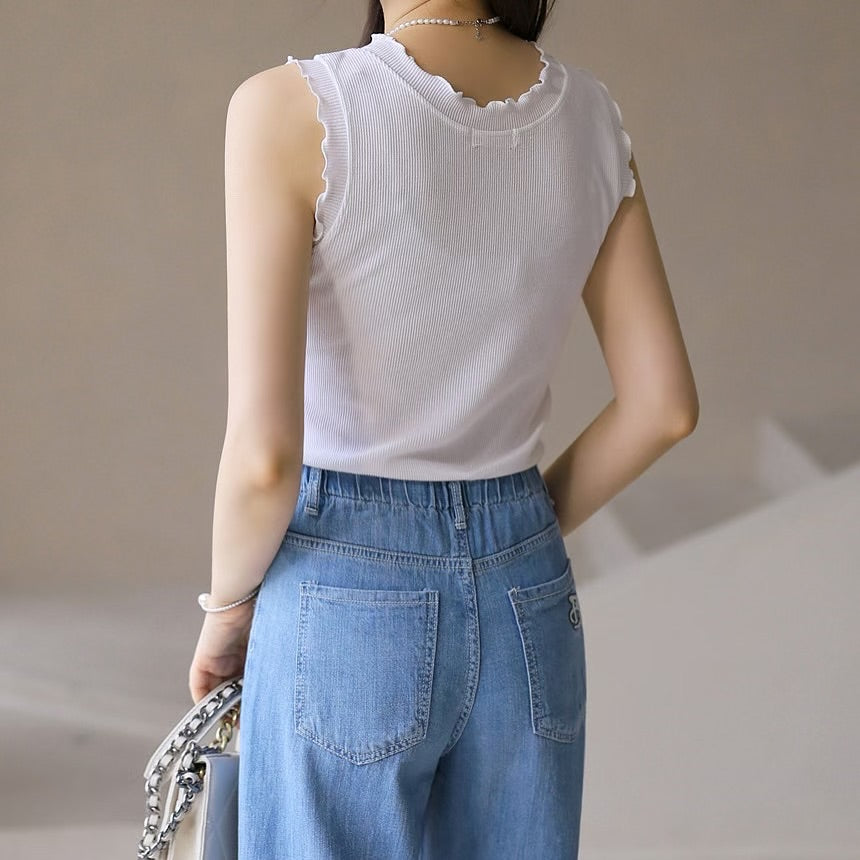 25YR1608 Ruffle Vest