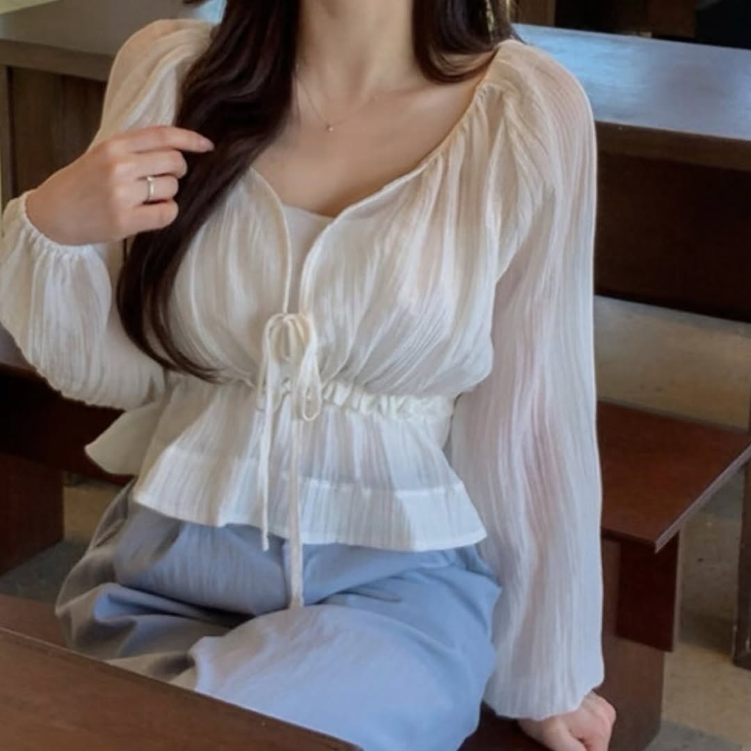 25YR1607 Ribbon Blouse