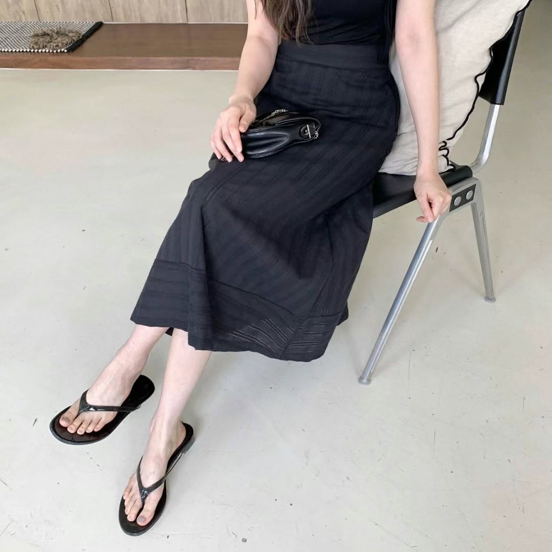 25YR1621 A Line Long Skirt