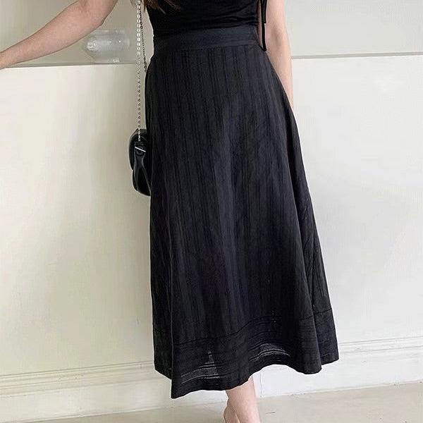 25YR1621 A Line Long Skirt