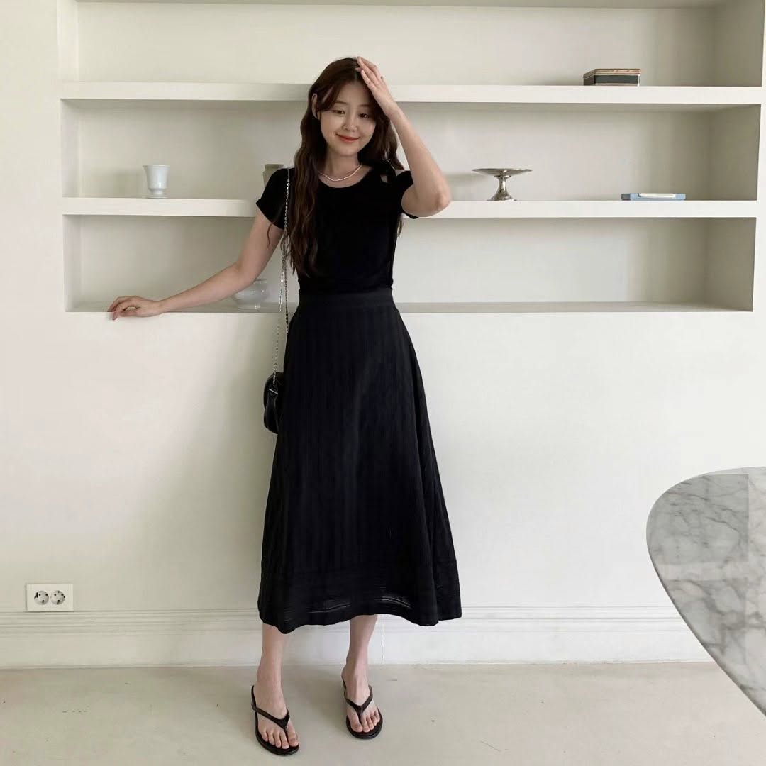 25YR1621 A Line Long Skirt
