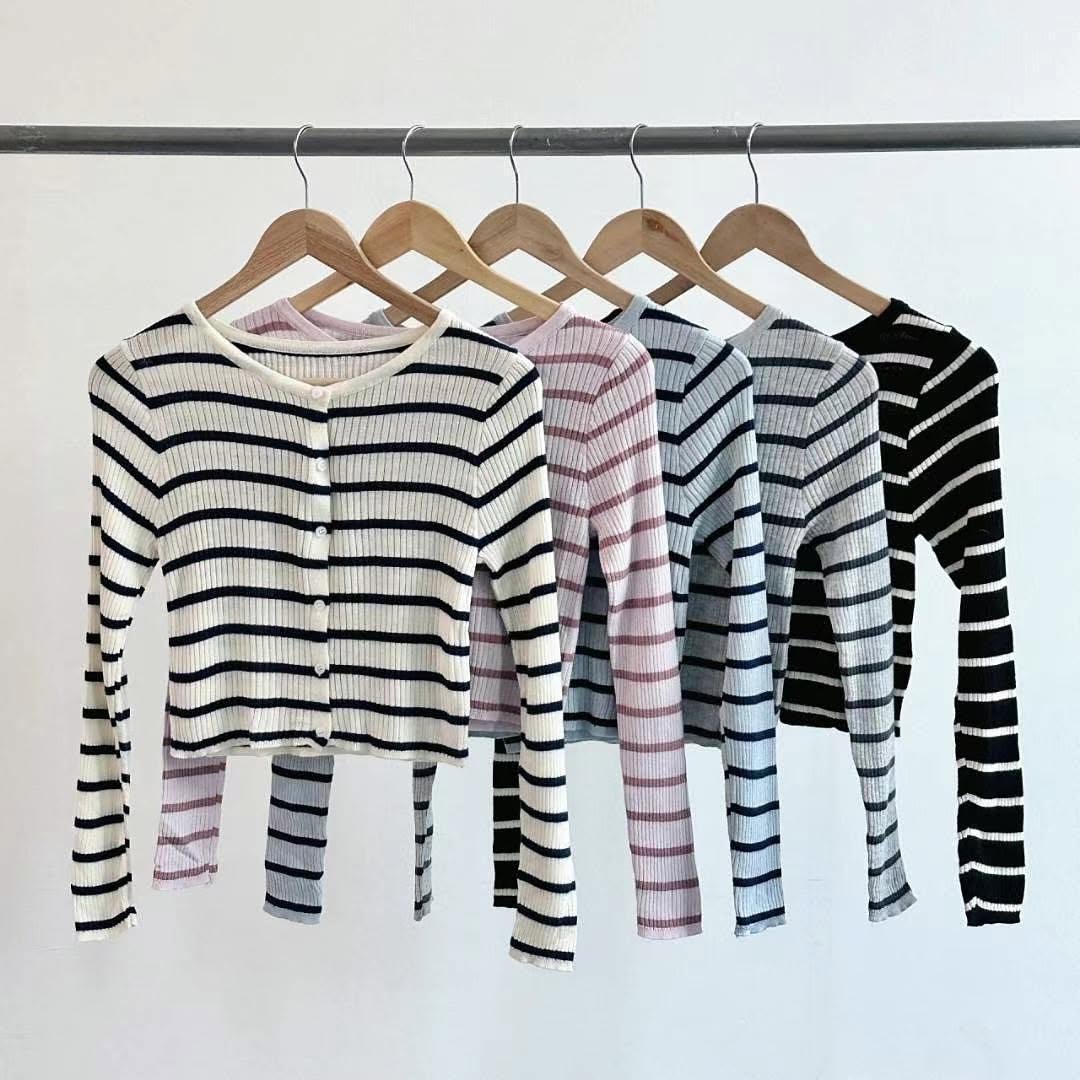 25YR1622 Stripe Cardigan