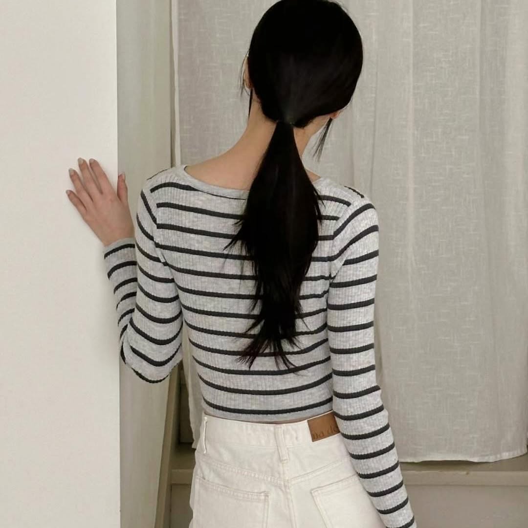 25YR1622 Stripe Cardigan