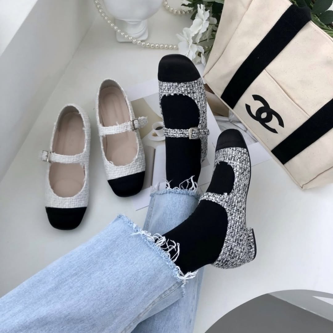 25YR1707 2100 Tweed Mary Jane 2cm