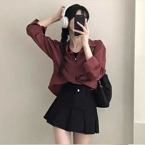 25YR1716 Stripe Shirt Set