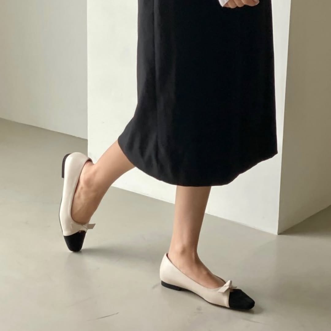 25YR1719 拼色Ribbon Shoes