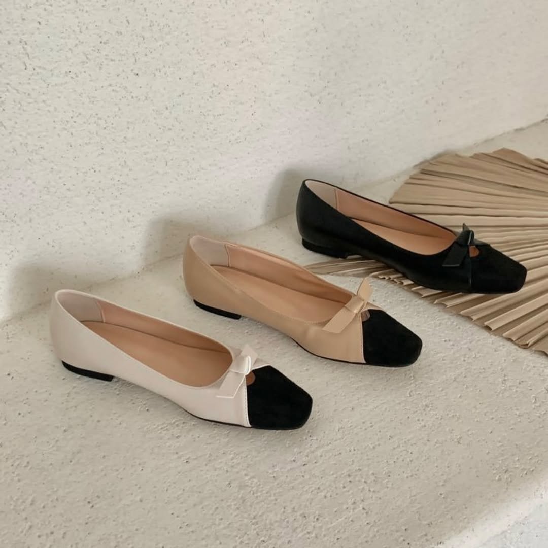 25YR1719 拼色Ribbon Shoes