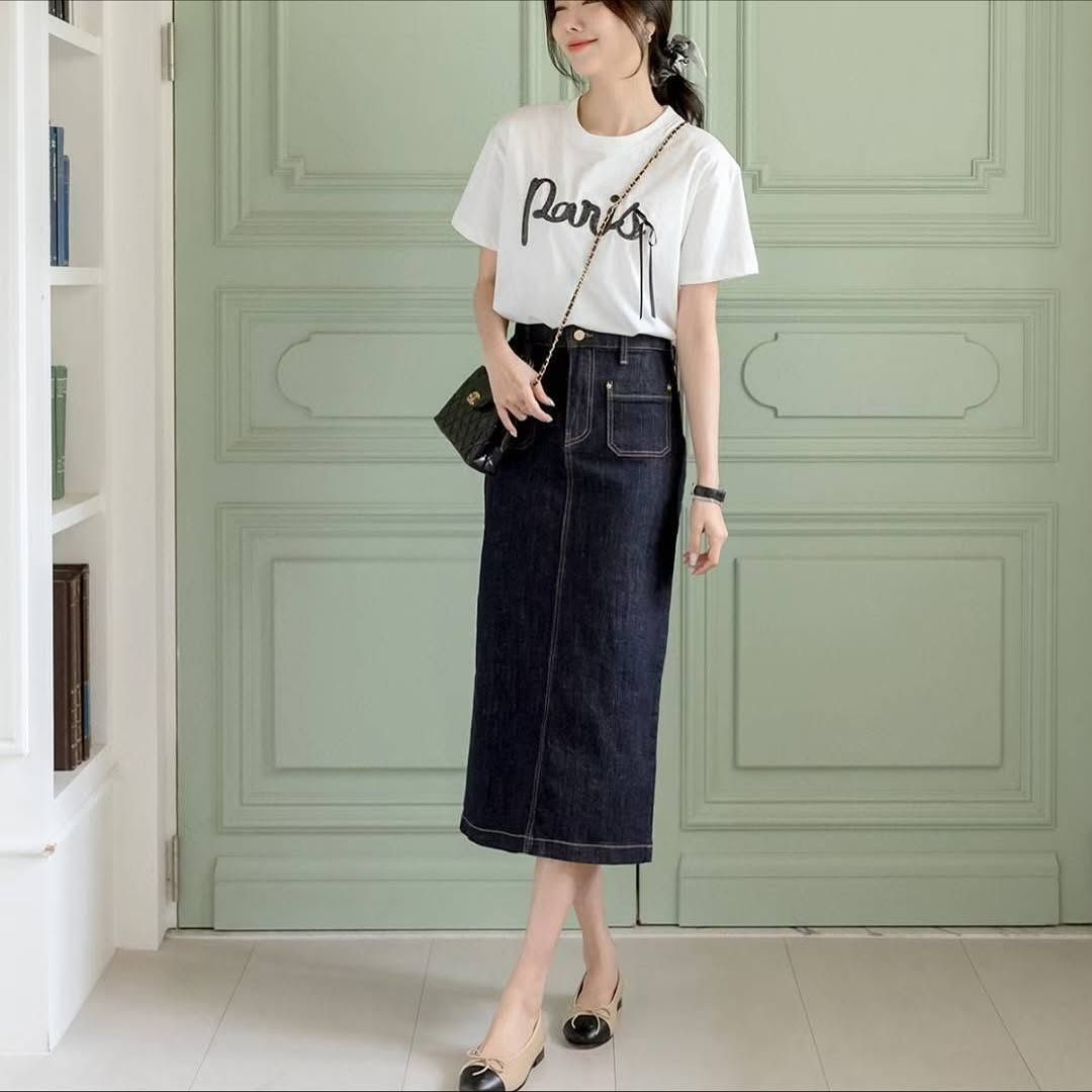 25YR1915 Denim Skirt