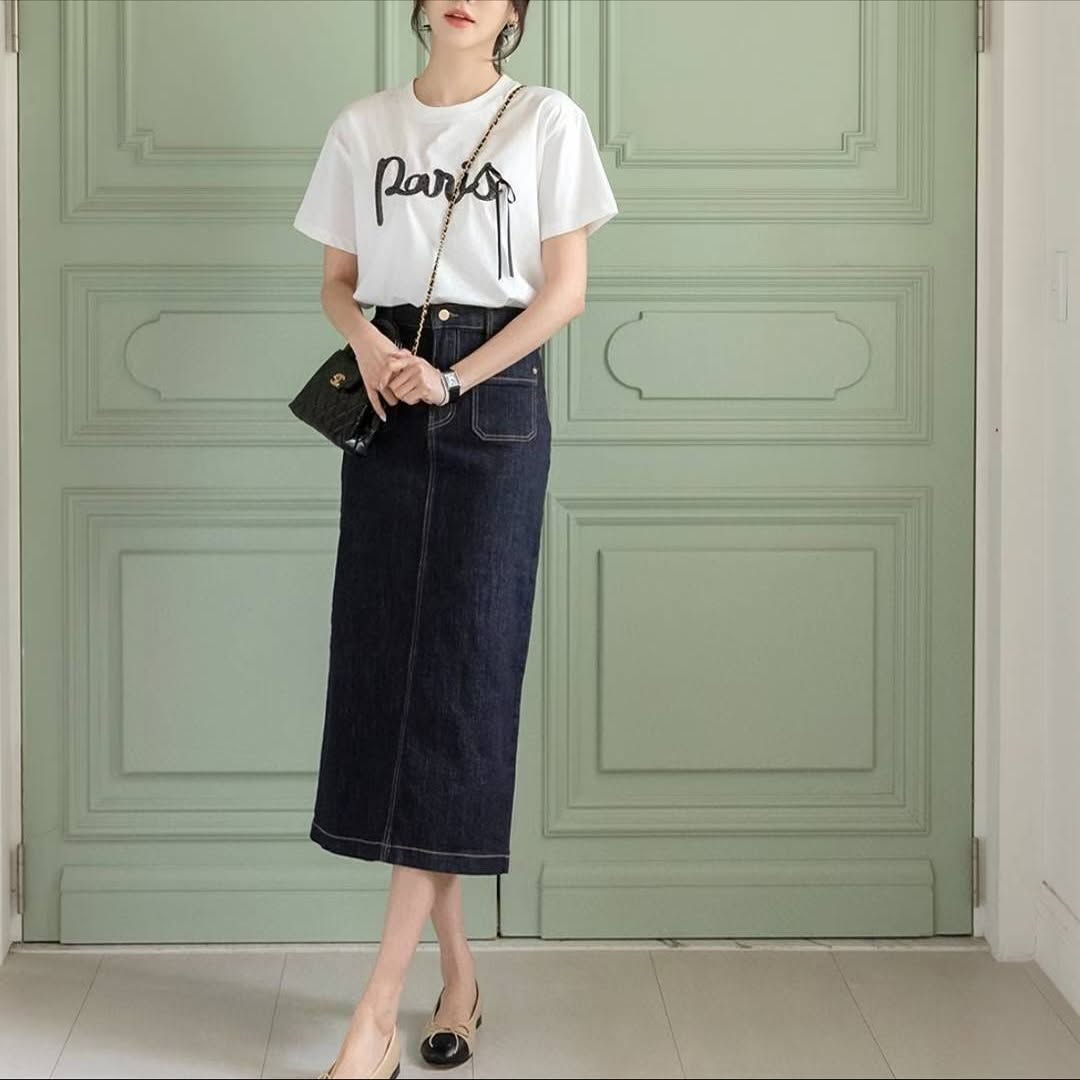 25YR1915 Denim Skirt