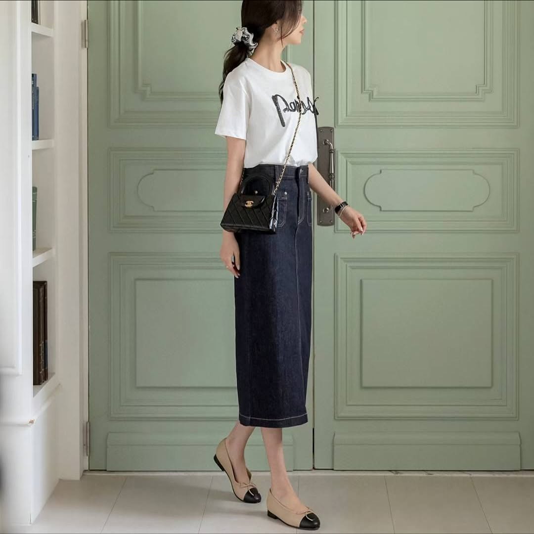 25YR1915 Denim Skirt