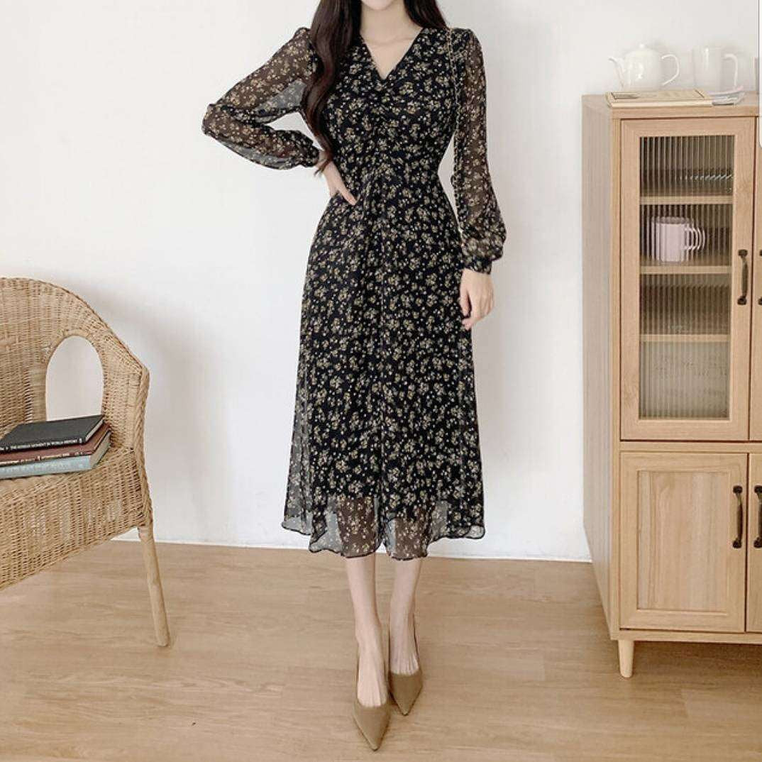 25YR2011 Floral Long Dress