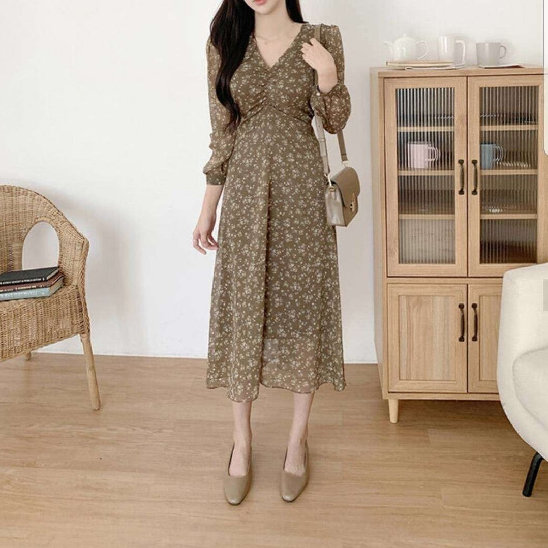 25YR2011 Floral Long Dress