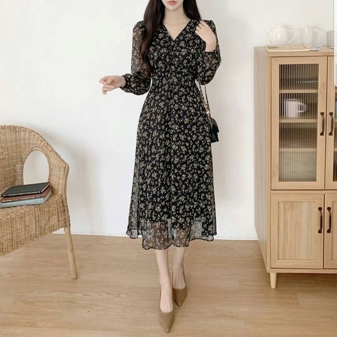 25YR2011 Floral Long Dress