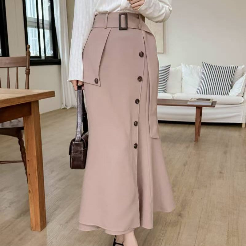 25YR2102 Button Skirt