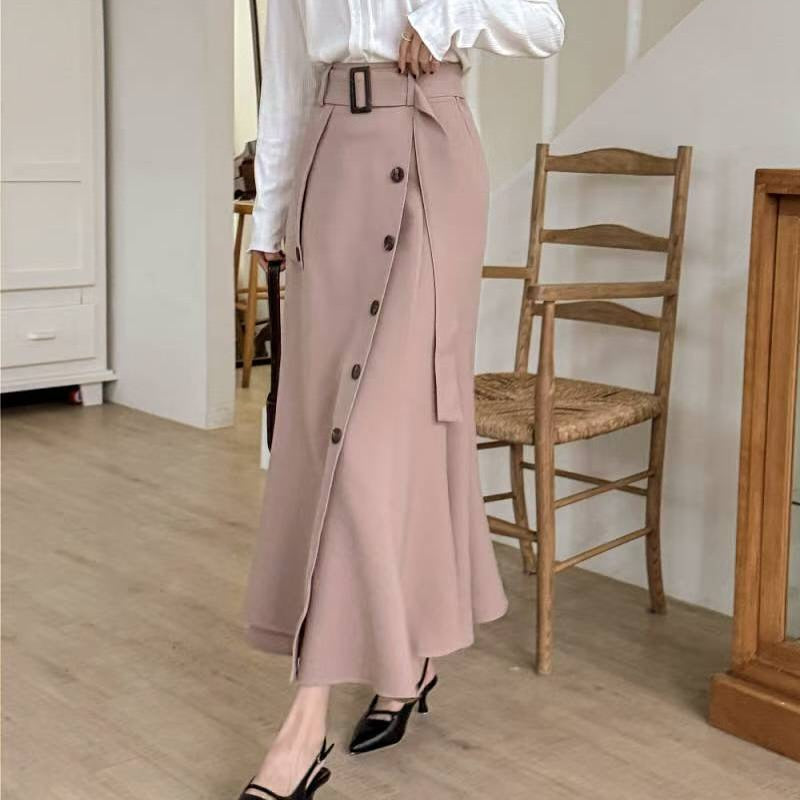 25YR2102 Button Skirt