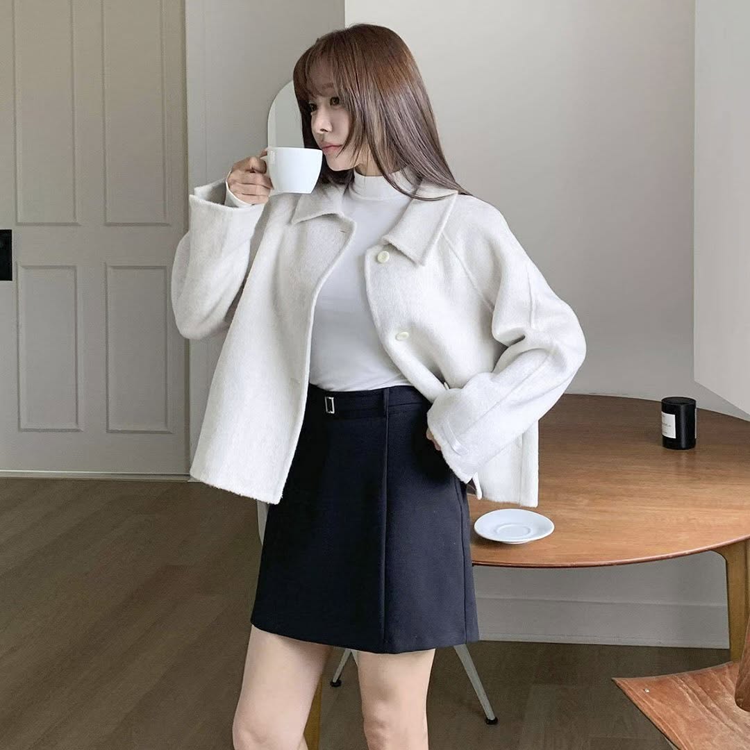 25YR2110 小扣飾短裙