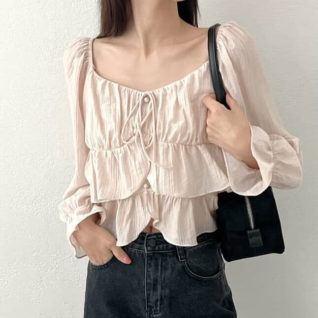 25YR2113 Ruffle Blouse