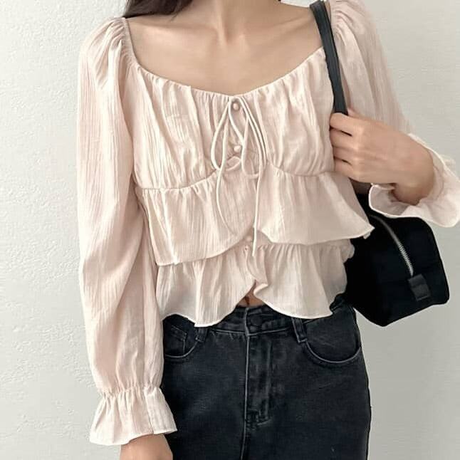 25YR2113 Ruffle Blouse