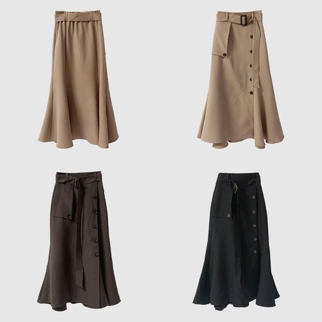 25YR2102 Button Skirt