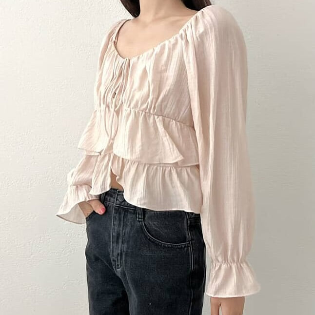 25YR2113 Ruffle Blouse