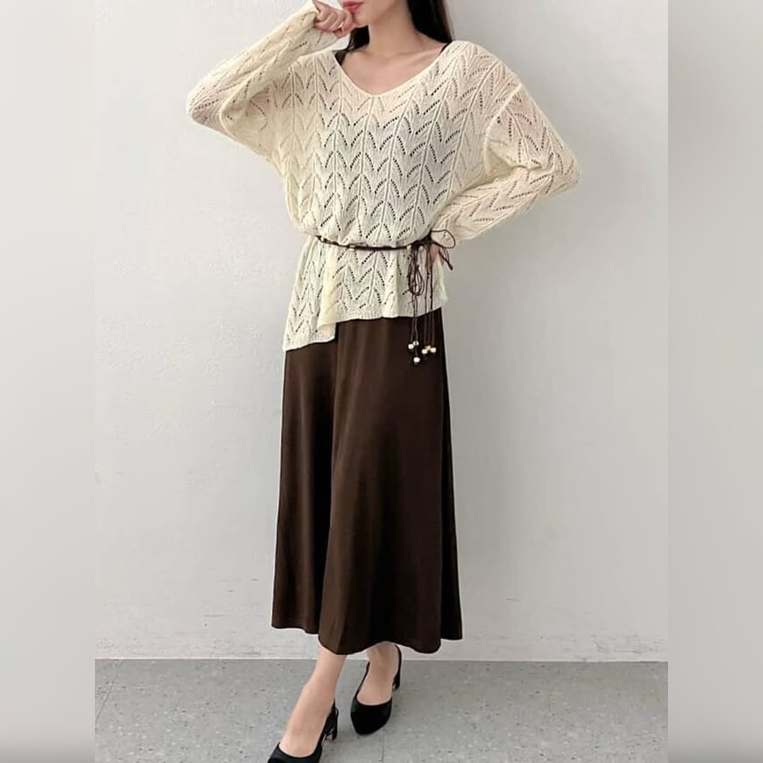 25YR2114 Knit Dress Set