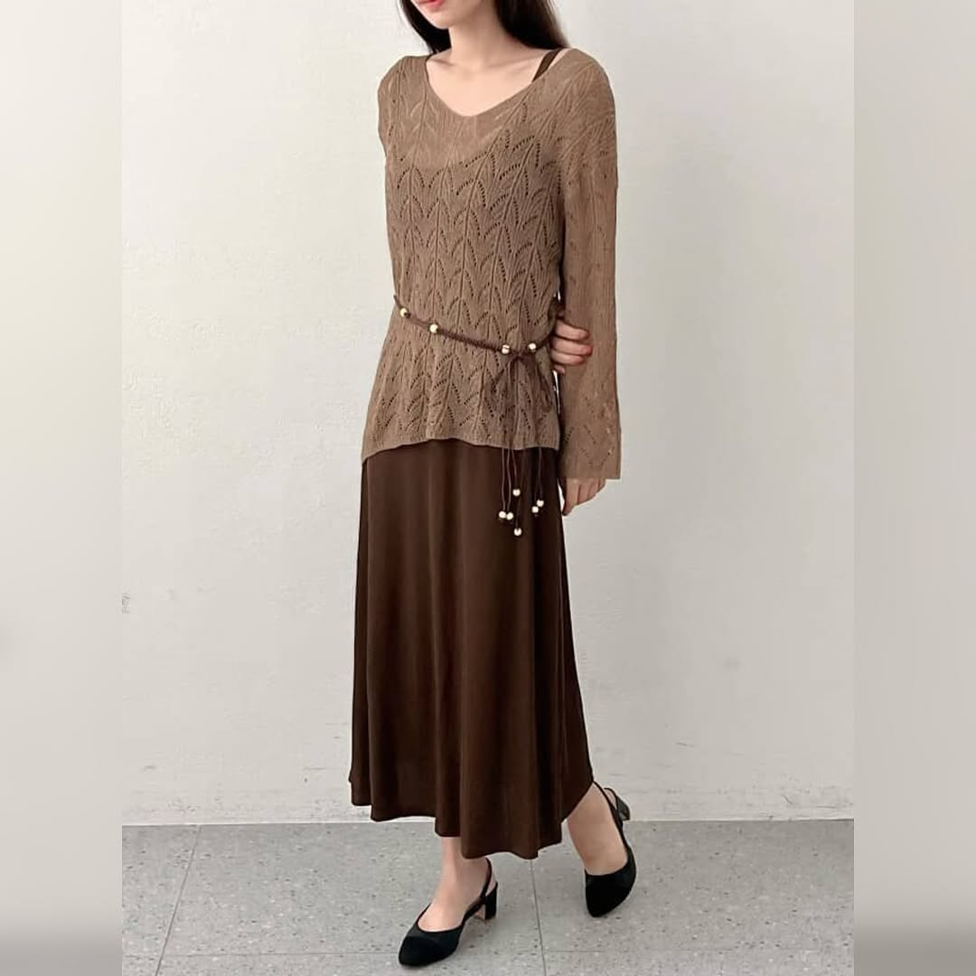 25YR2114 Knit Dress Set