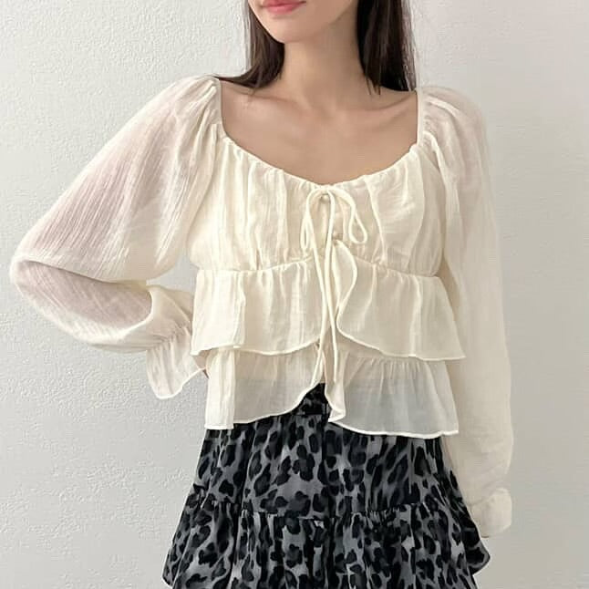 25YR2113 Ruffle Blouse