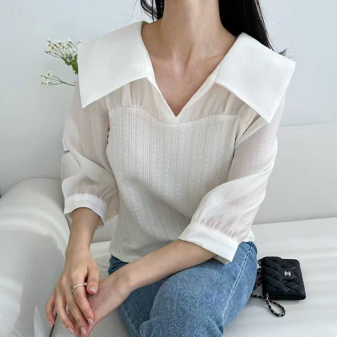 25YR2203 小反領Blouse
