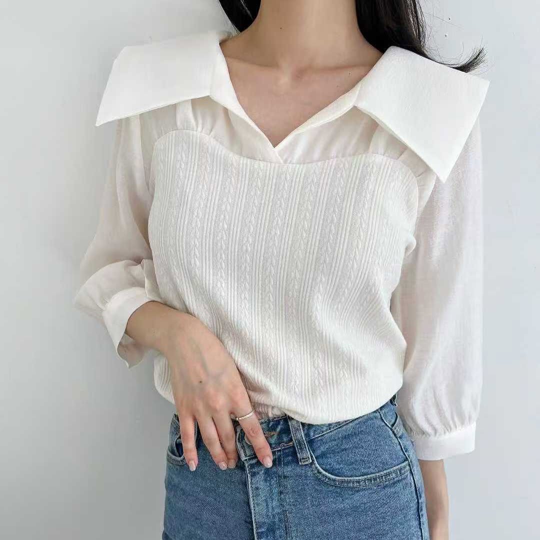 25YR2203 小反領Blouse