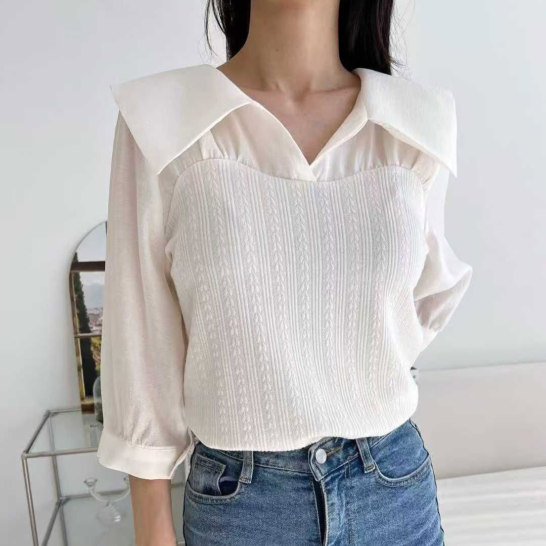 25YR2203 小反領Blouse