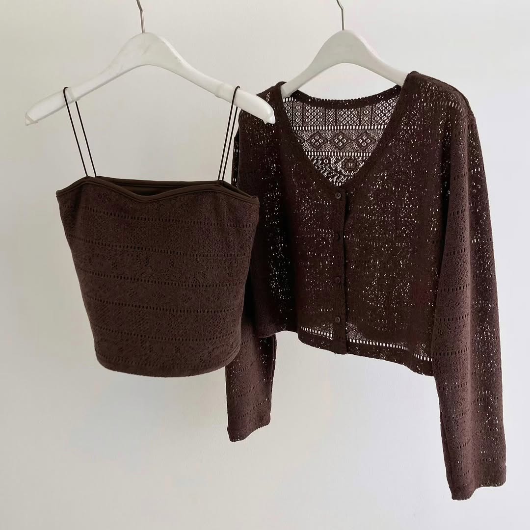 25YR2209 Cardigan Set