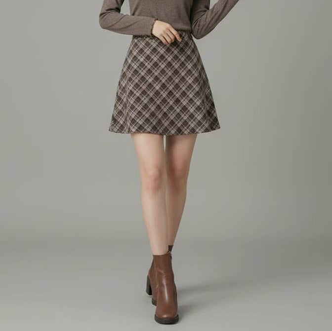 25YR2305 Check Skirt