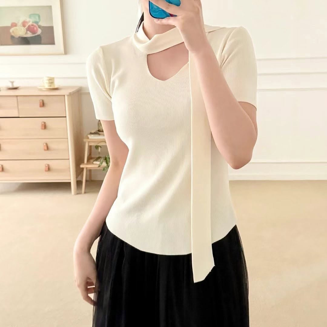 25YR1103 V Neck Knit Set