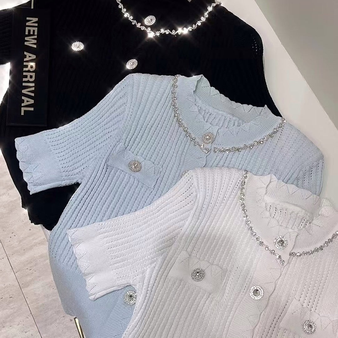 25YR1013 小香風Cardigan Top