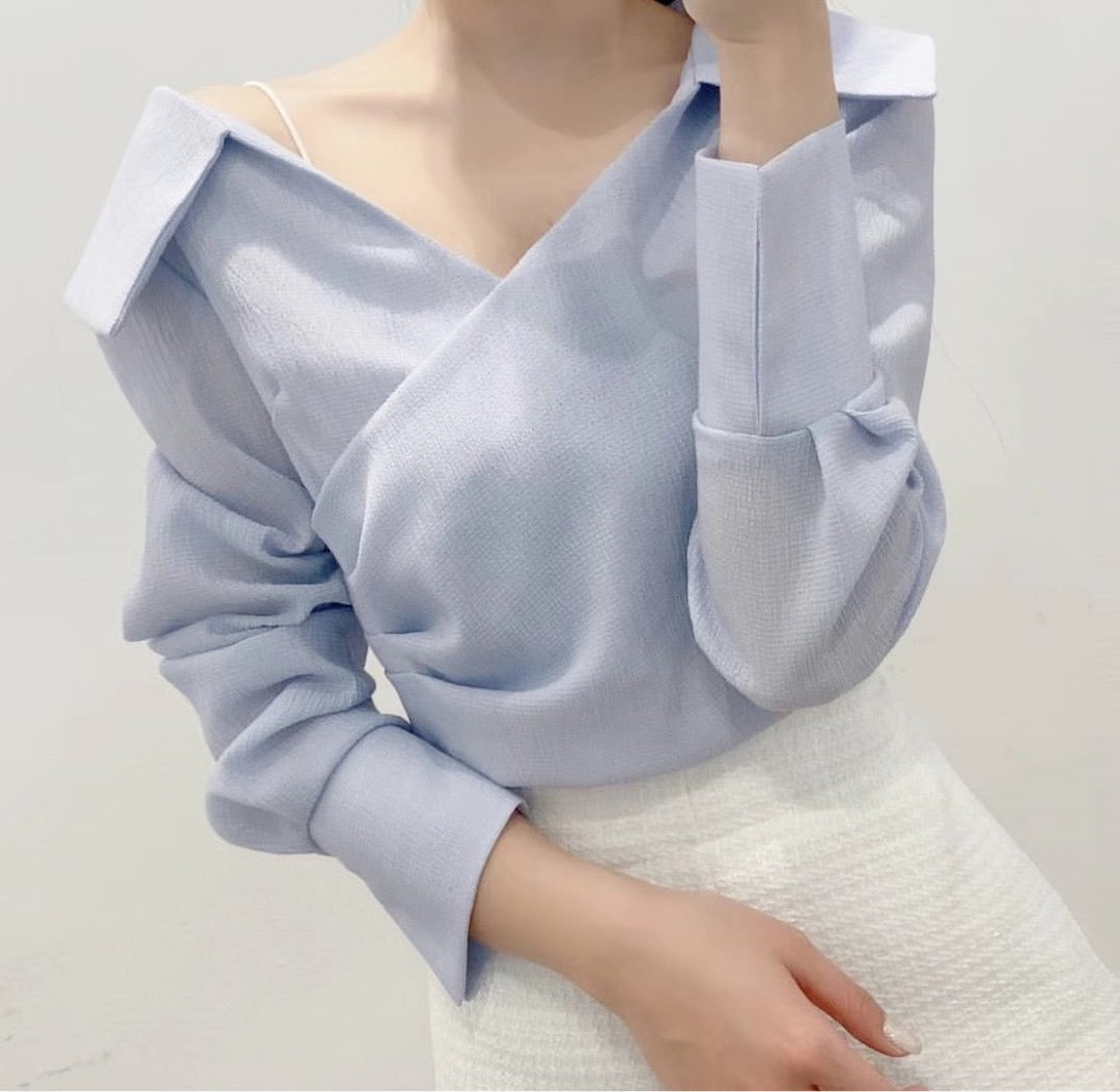 23YR0618 小反領雪紡