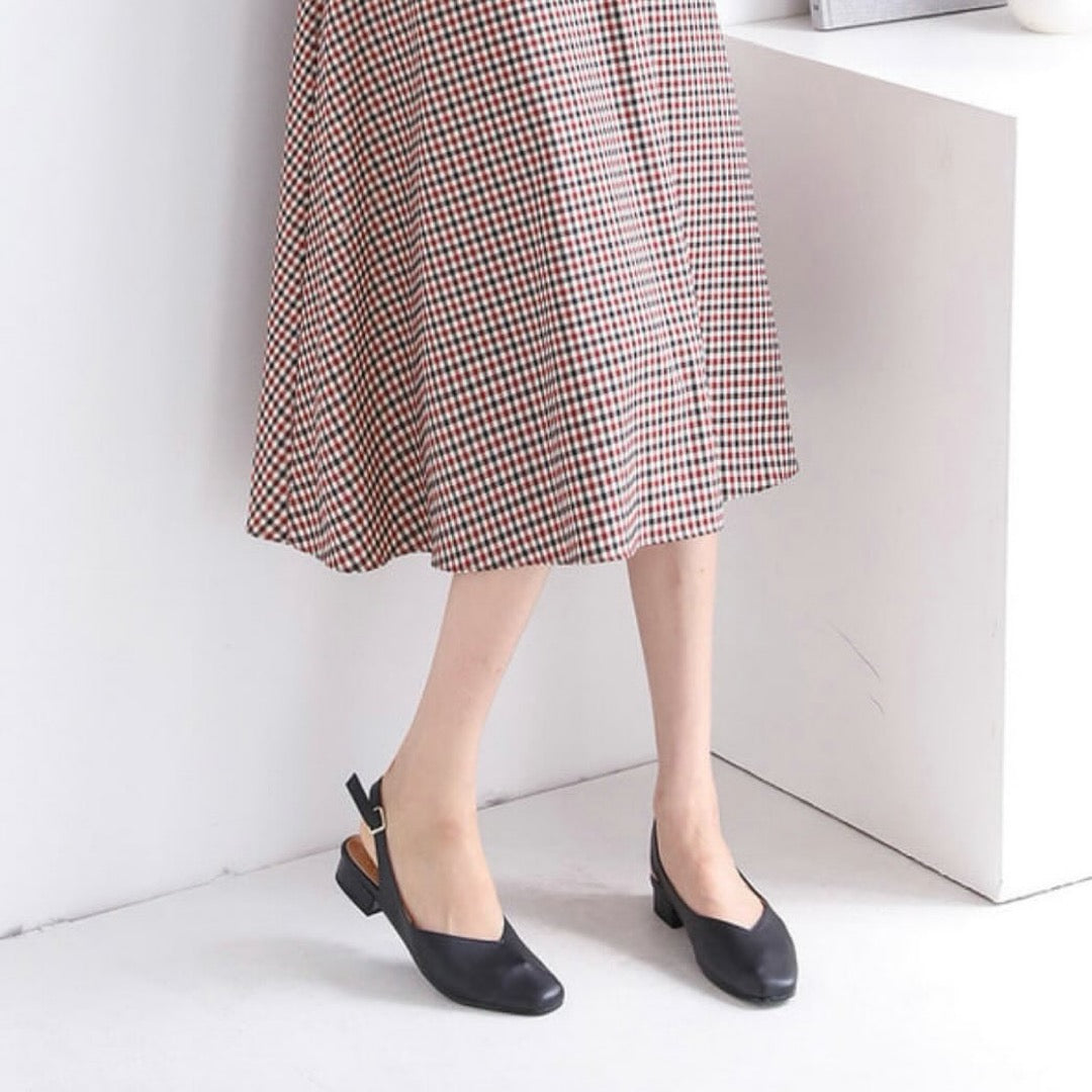 24YR1724 Basic Sling Back Shoes 2cm