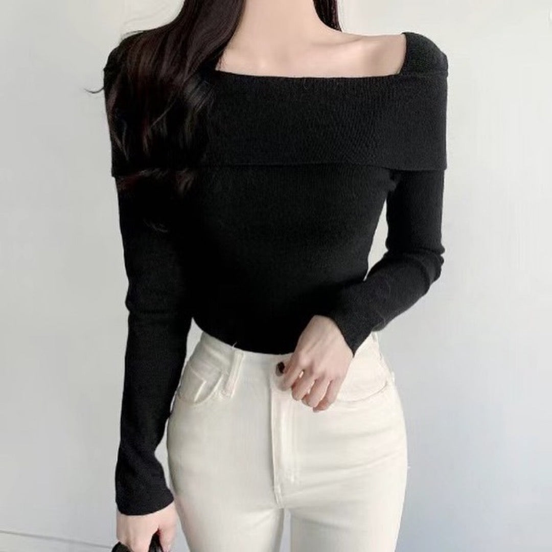 24YR0201 Off Shoulder Neck Top
