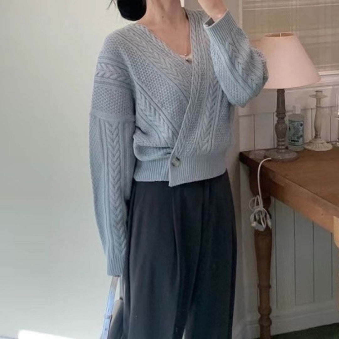 22YR0317 麻花針織Cardigan