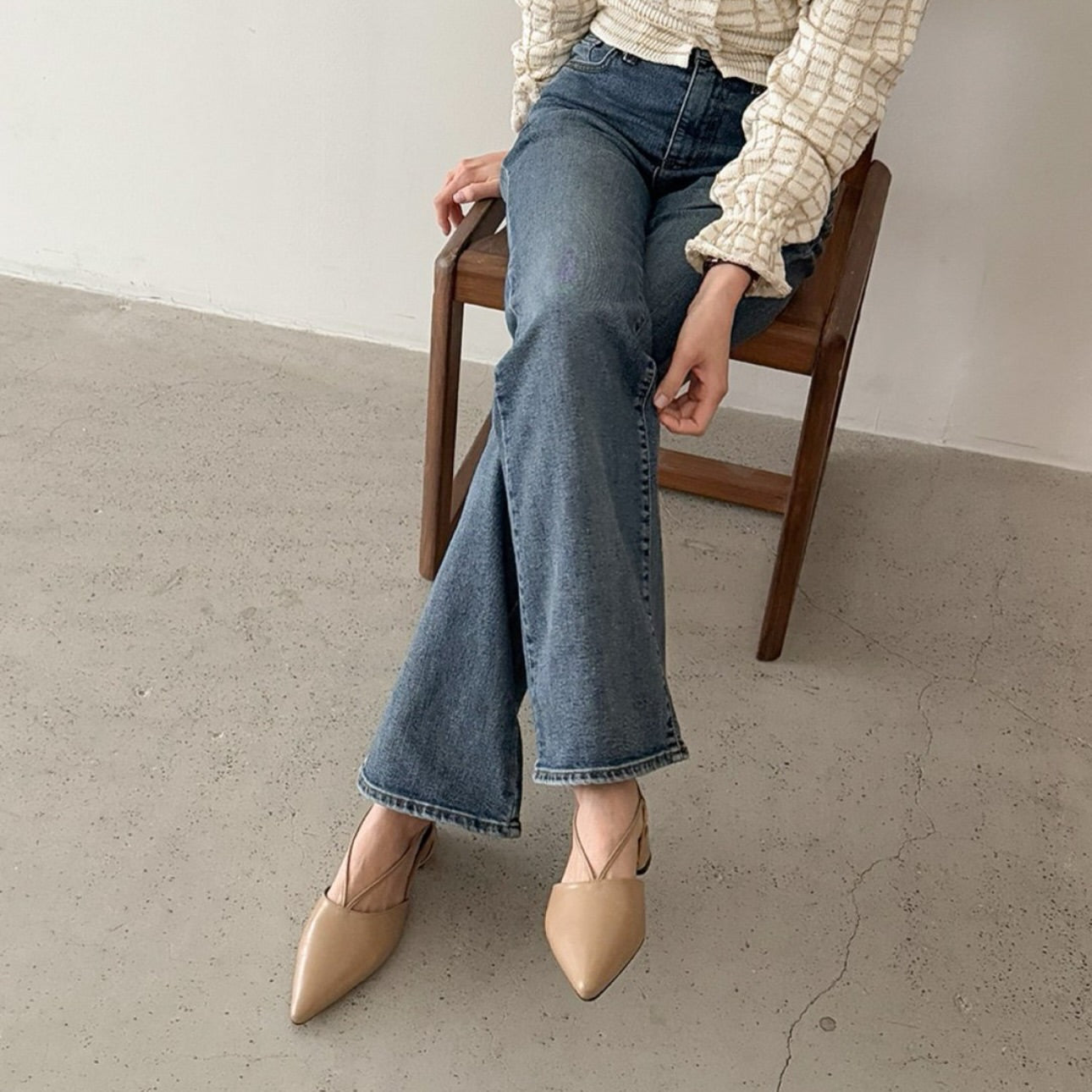 25YR0210 尖頭Sling Back Shoes 2cm