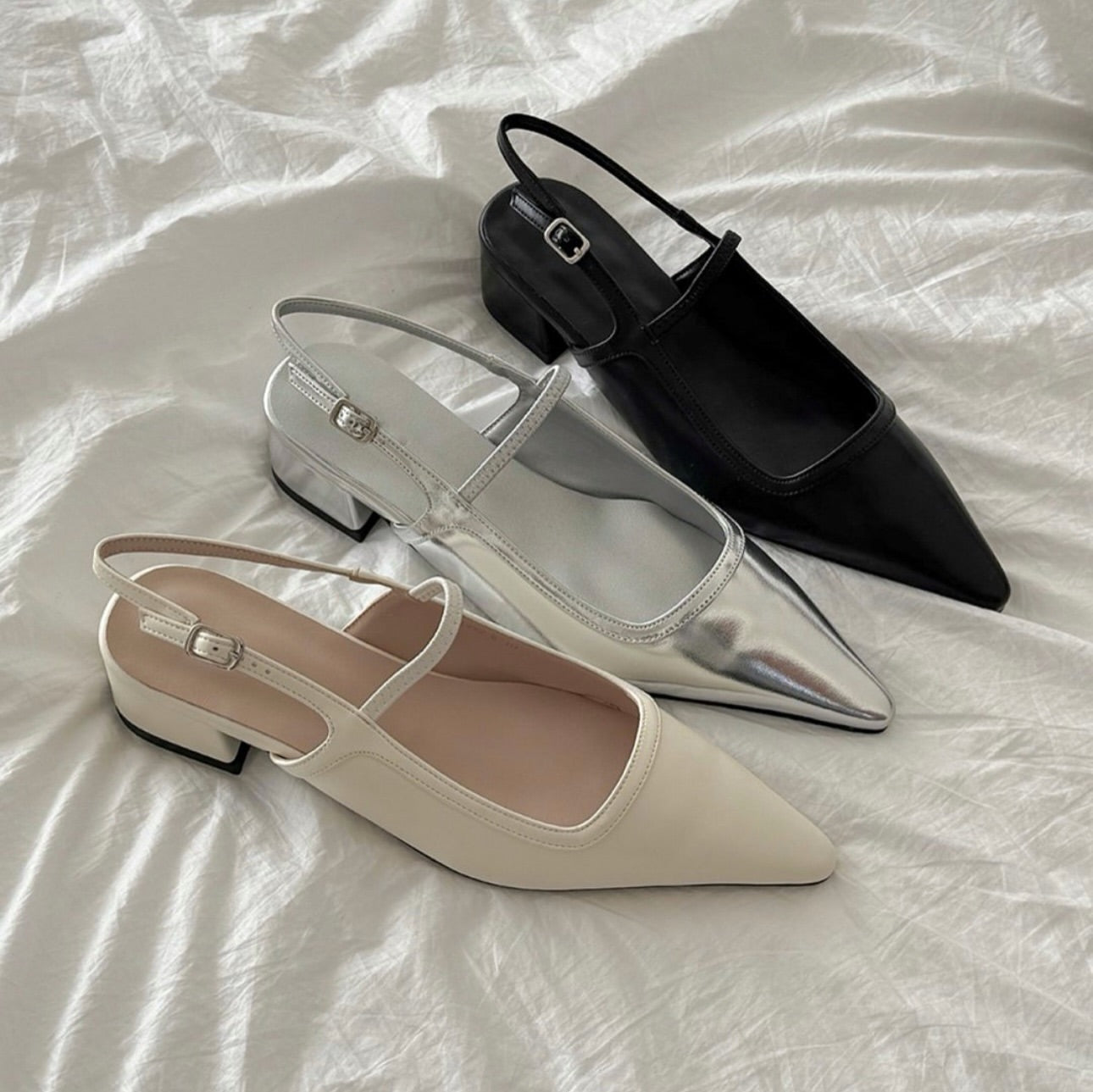 25YR0206 Sling Back Shoes 3cm