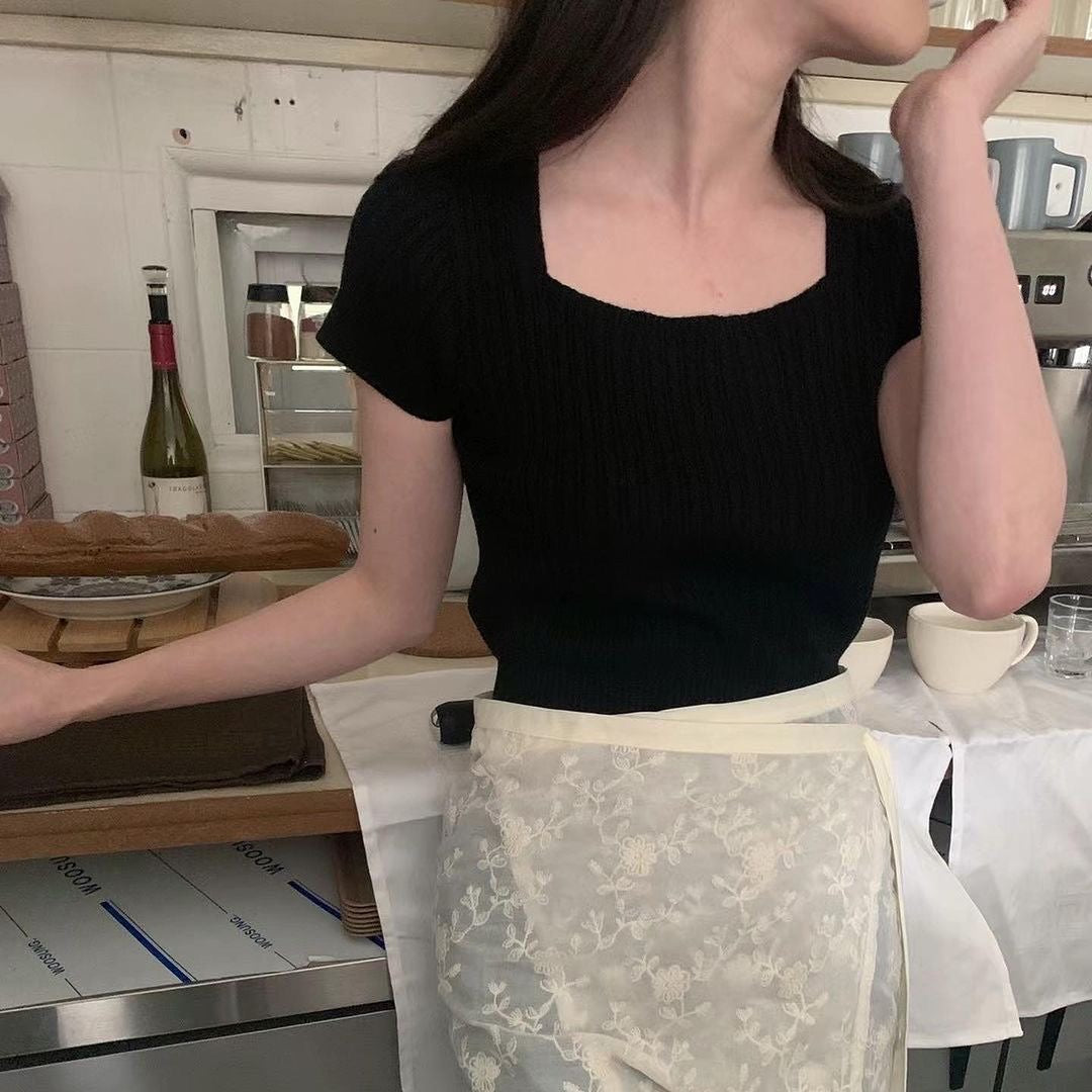 24YR0739 方領麻花線Top