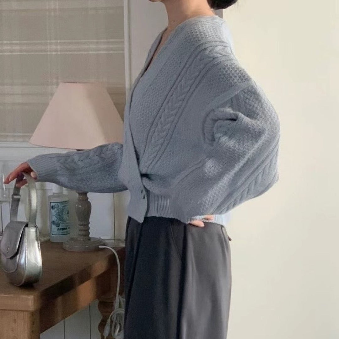 22YR0317 麻花針織Cardigan